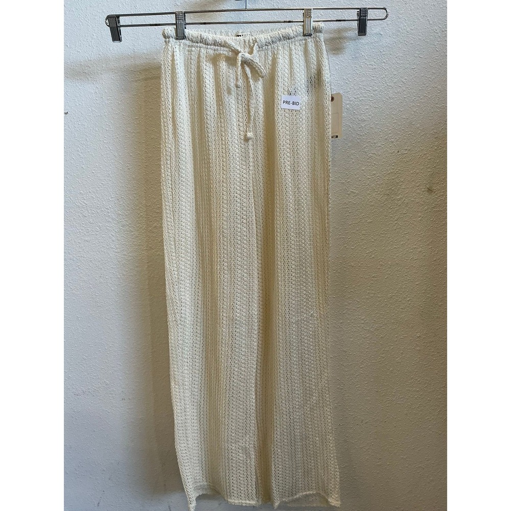 Billabong Largo Beach Pant NWT Cream White Crochet Knit Cover Up XS ABJX600226